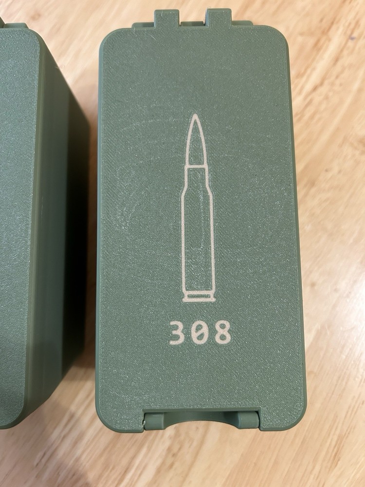 Set Of Two 308 Ammunition Boxes 50 Rounds Each