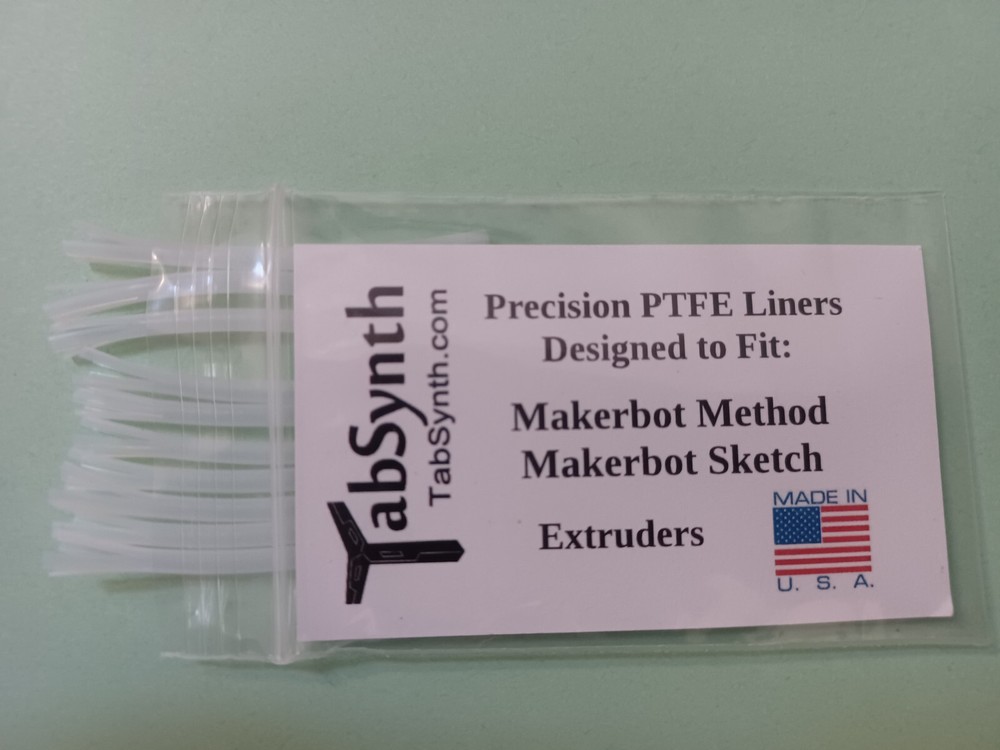 Teflon Guide Tubes or Makerbot Method Extruders (10 Pack)