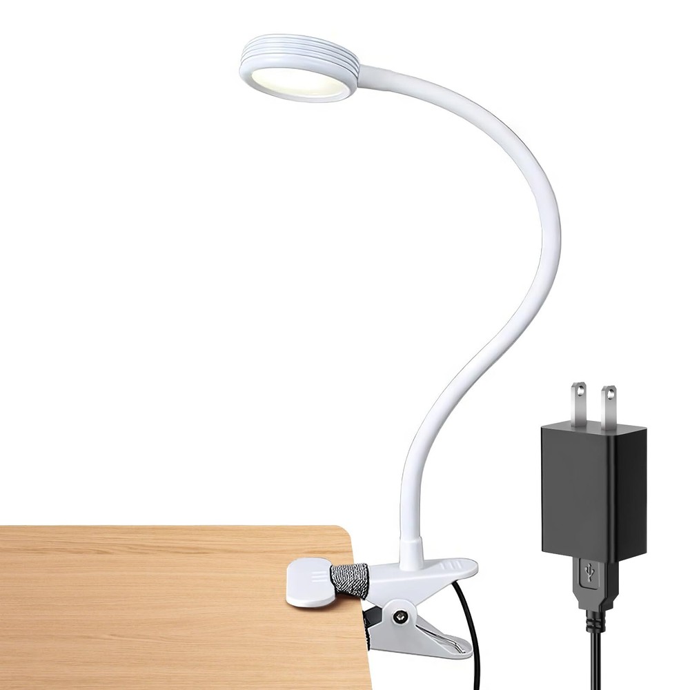 Clip-on Light Reading Light Color Change Desk Bed Computers White