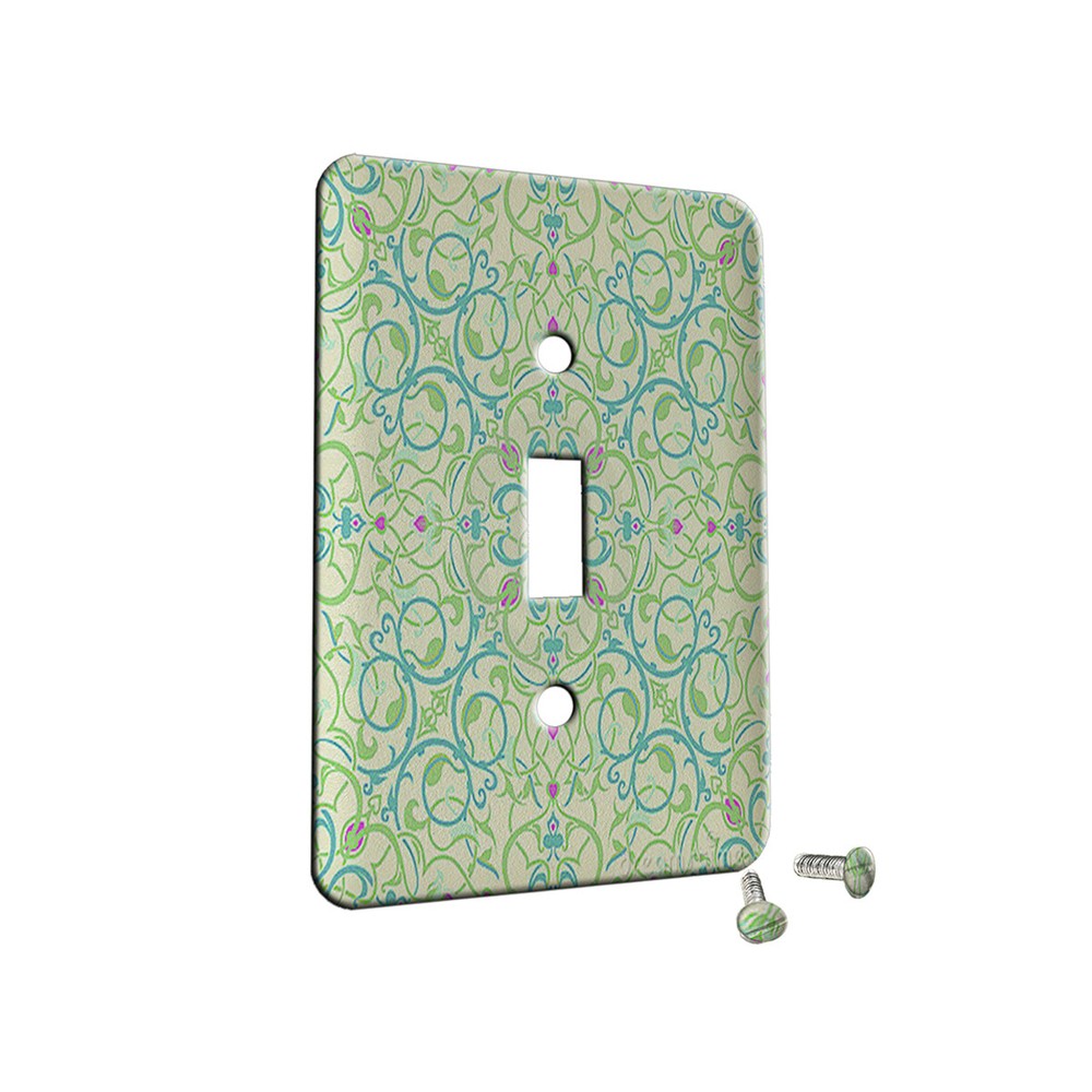 Arabesque Eastern Pattern Design Metal Wall Plate Switch AC Decora