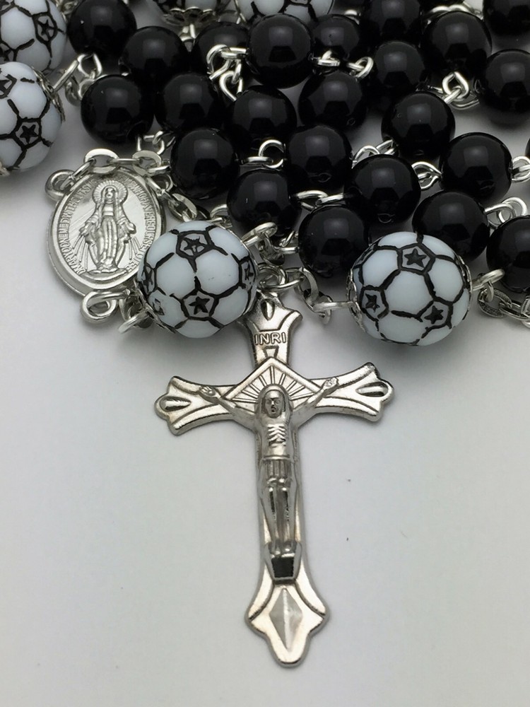 Sports Catholic Rosary Beads - Soccer