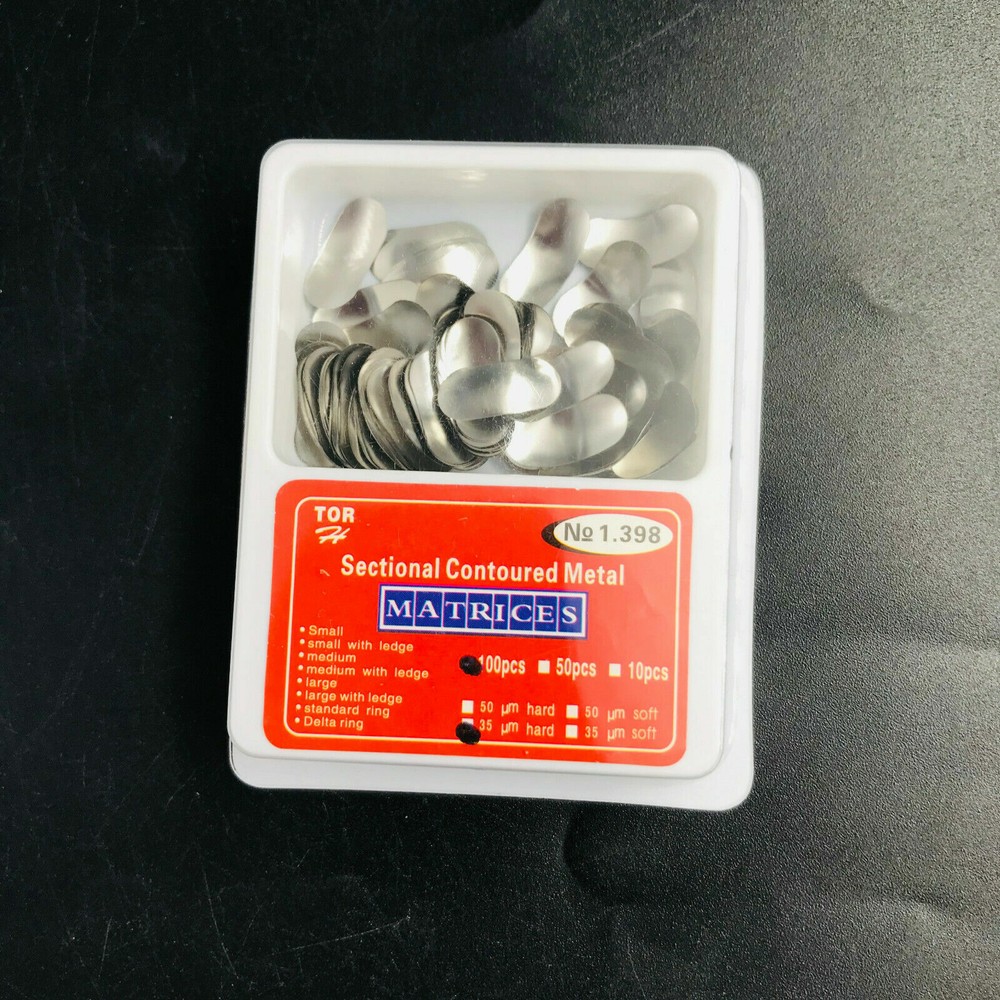 Dental Medium Sectional Contoured Matrices Matrix Refills Middle 100 Pcs/pack
