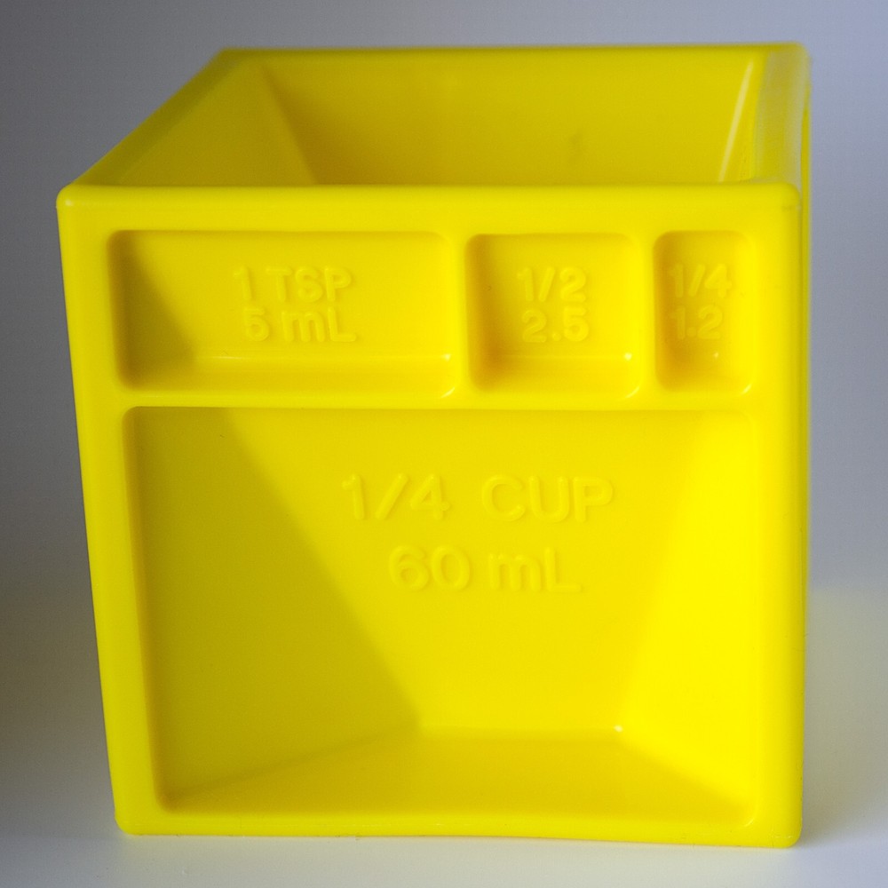 All-in-One Measuring Cube | 30+ Sizes | Kitchen | Baking | Great Gift | Yellow