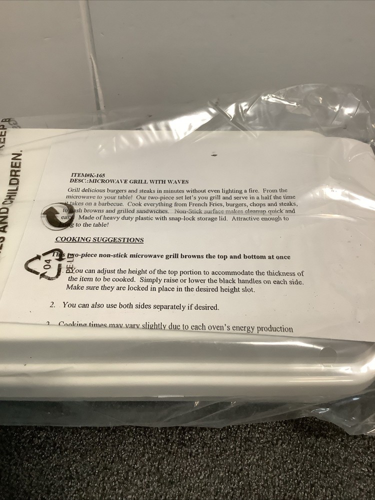 Microwave Grilling Tray Item #E9812