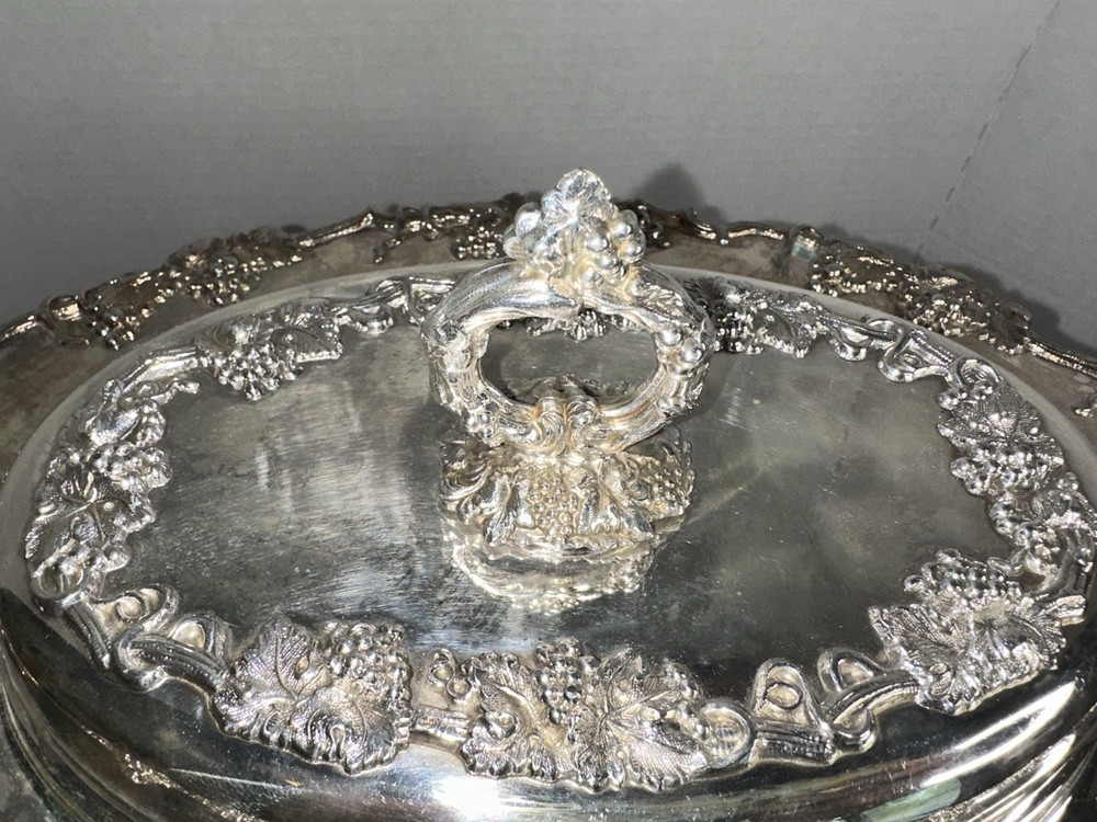 Early 20th Century E G Webster & Son Silver Plate Ornate Lidded Serving Dish