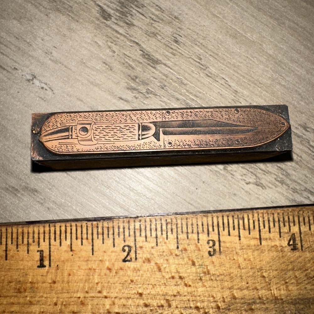 Printing Block “ Fixed Blade Knife in Sheath “