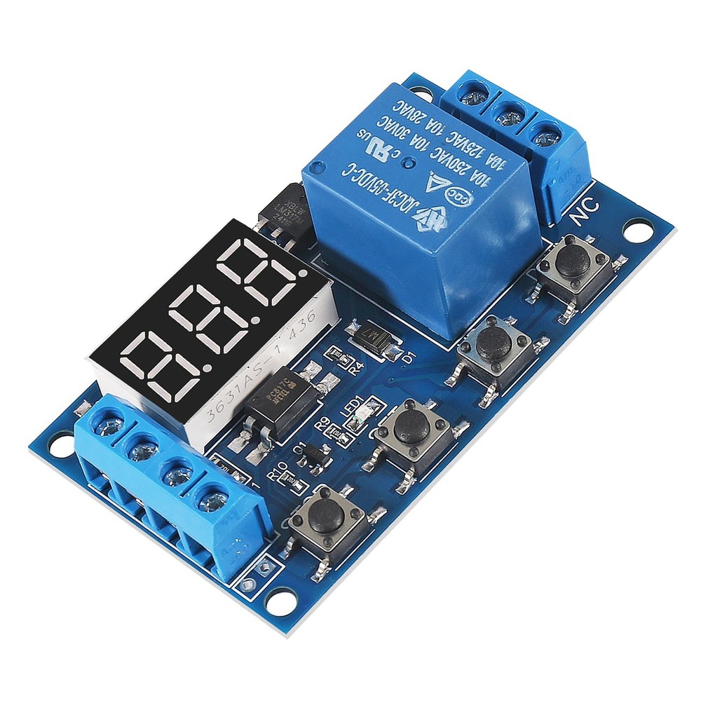 JUZITAO 6pcs DC 6-30V Timer Relay Programmable Delay Module Cycle Blue
