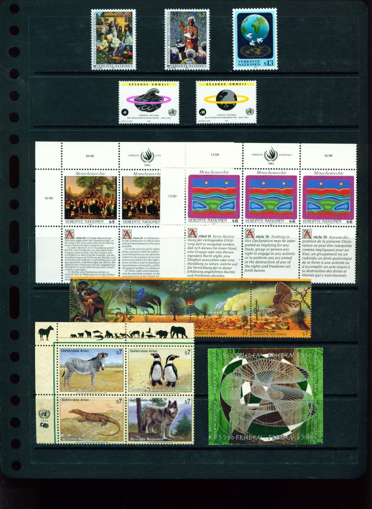 1993 UN Mint Vienna Stamps - Never Hinged - Complete