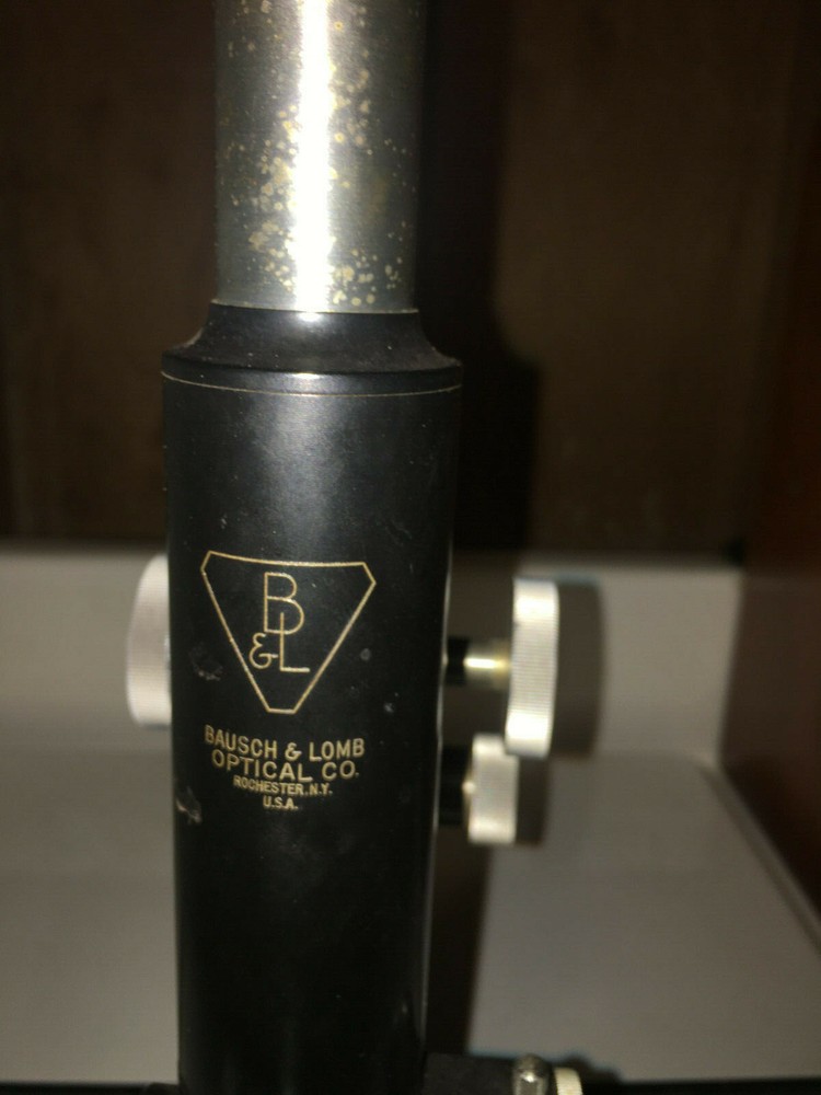 Vintage Bausch & Lomb Microscope w/ Wood Case
