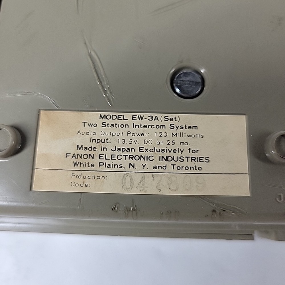 Vintage Fanon Echo Wireless 2 Intercom System Push To Talk Communication Device