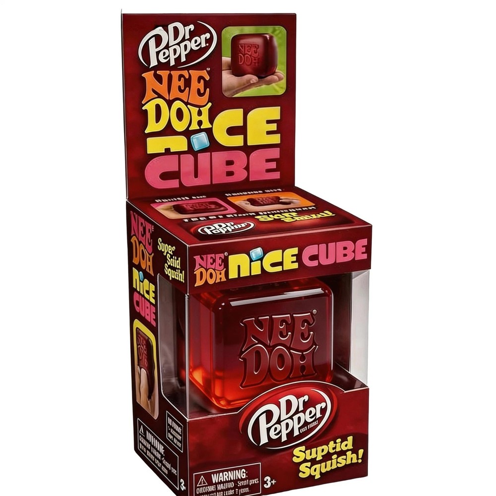 Needoh Limited Edition Dr Pepper Nice Cube Suptid Squish Squeezable Toy Gift