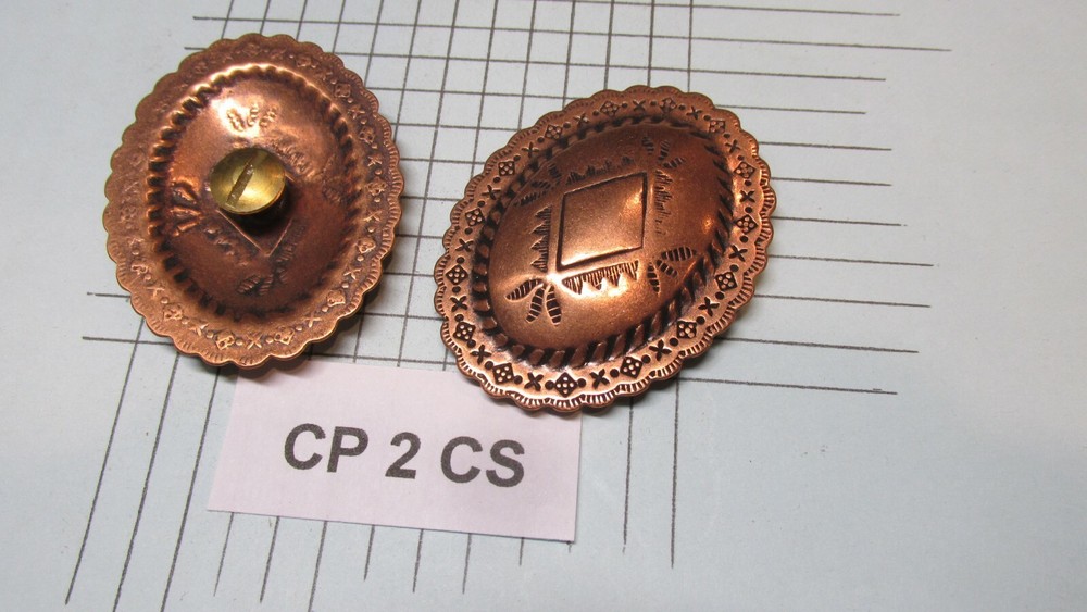 TRINITY CONCHO medium CP2 CS solid COPPER VINTAGE High Quality USA Leather Craft