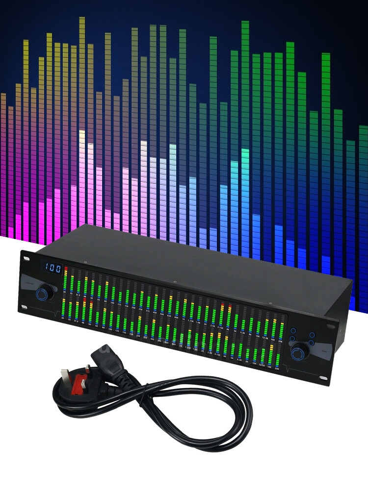Professional Graphic Equalizer Digital Equalizer Dual 31-Band Spectrum Display