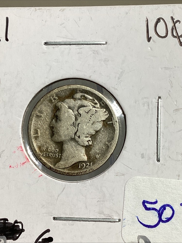 1921 Mercury Dime Good