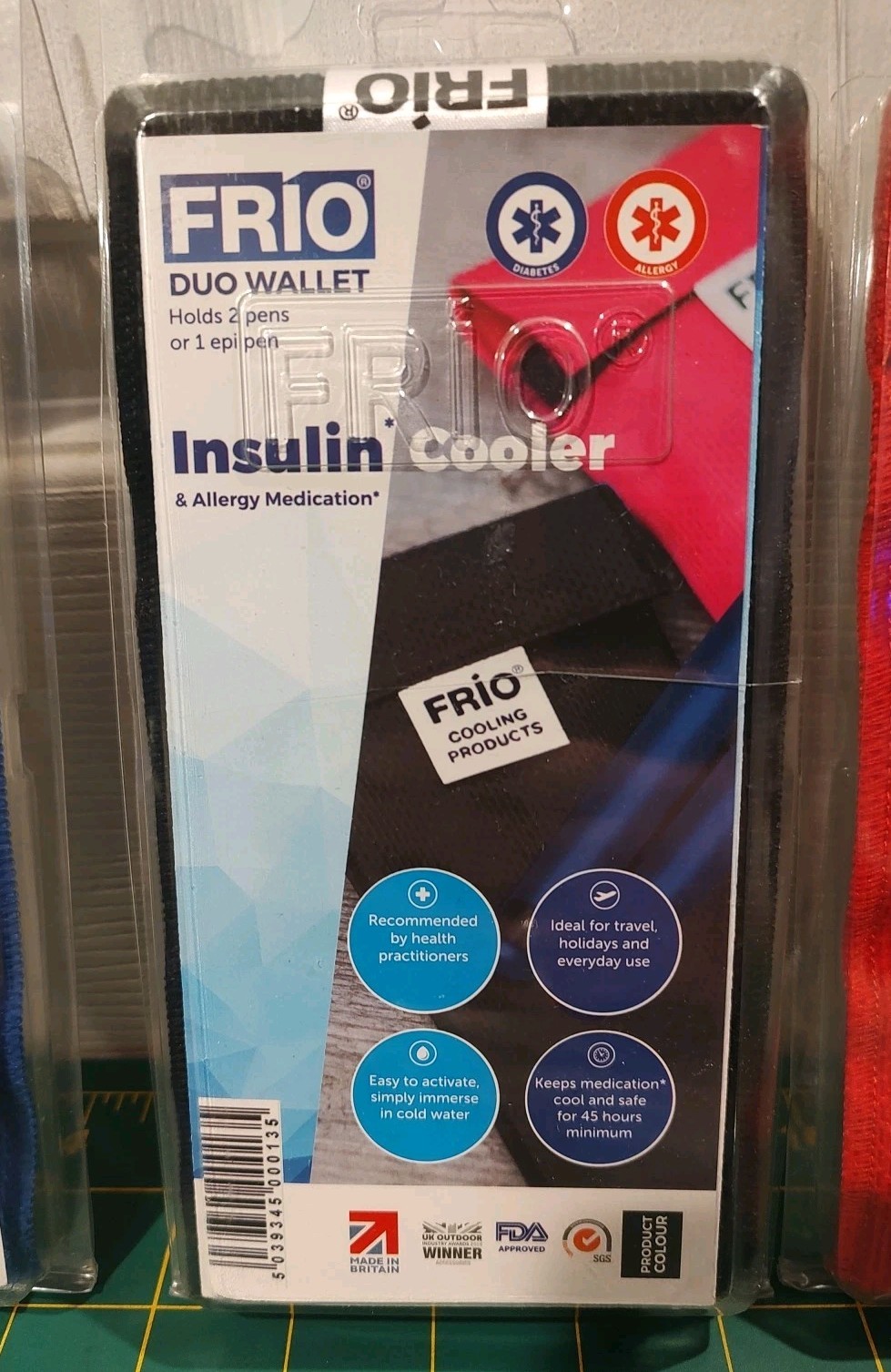 Frio Duo Wallet Cooler For Insulin, EPI & Allergy Medication Black, Red Or Blue