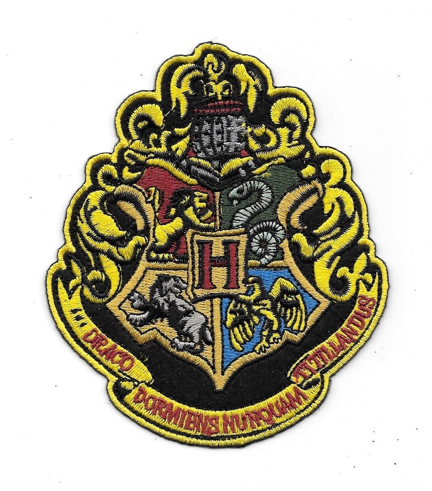 Harry Potter Hogwarts School Crest Logo Large Version Embroidered Patch NEW