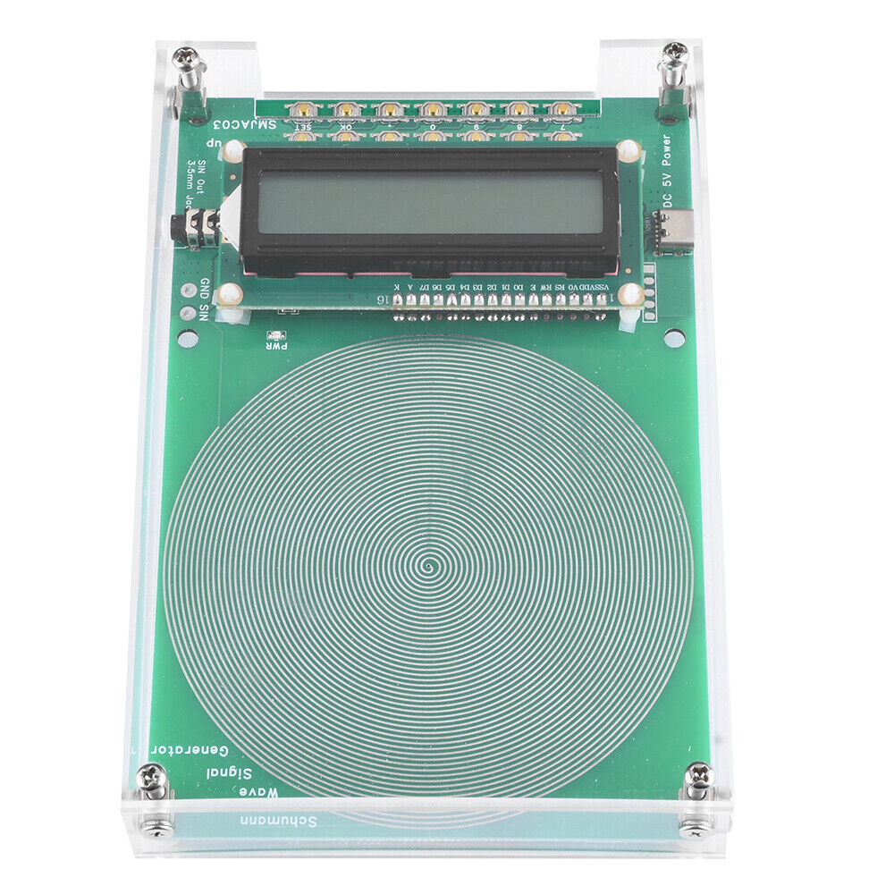 For Schumann Wave Generator Pulse Sine Frequency+Audio Output Connector+Case US