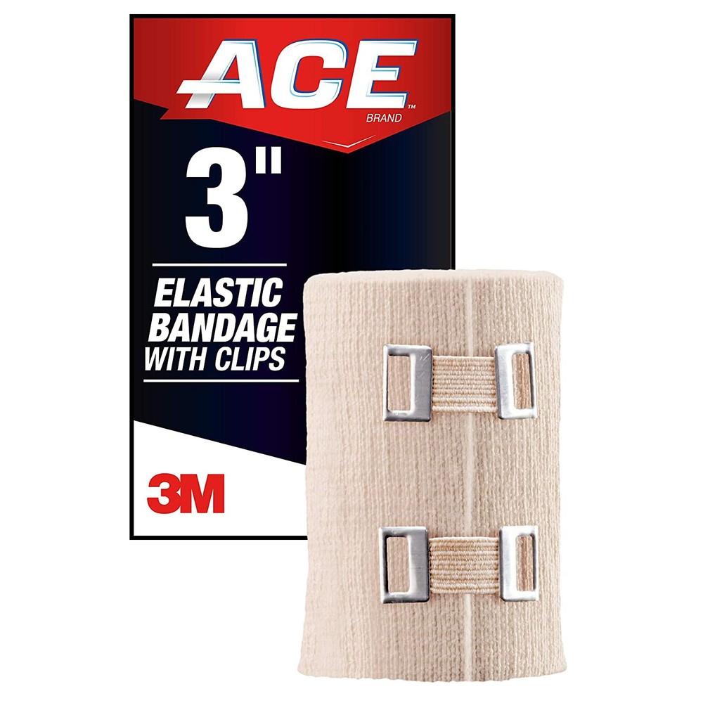 ACE Elastic Bandage with Clips: 4 in. width (Black)