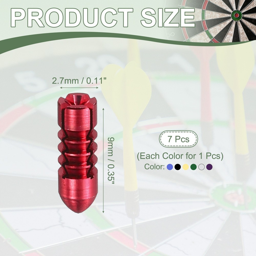 7 Pcs Dart Flight Protectors Fixed 90 Degrees Wing Savers Protects, Multicolor