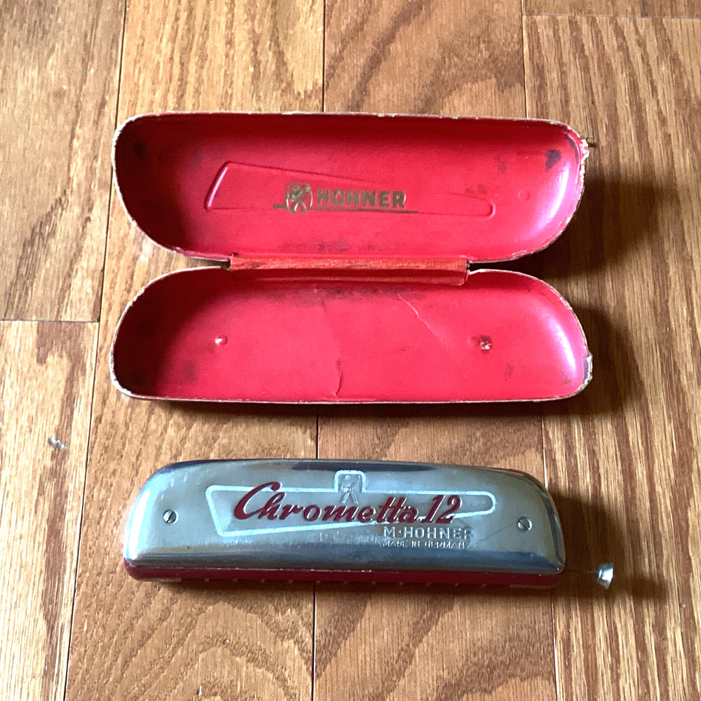 Hohner Chrometta 12 Harmonica w/Original Case