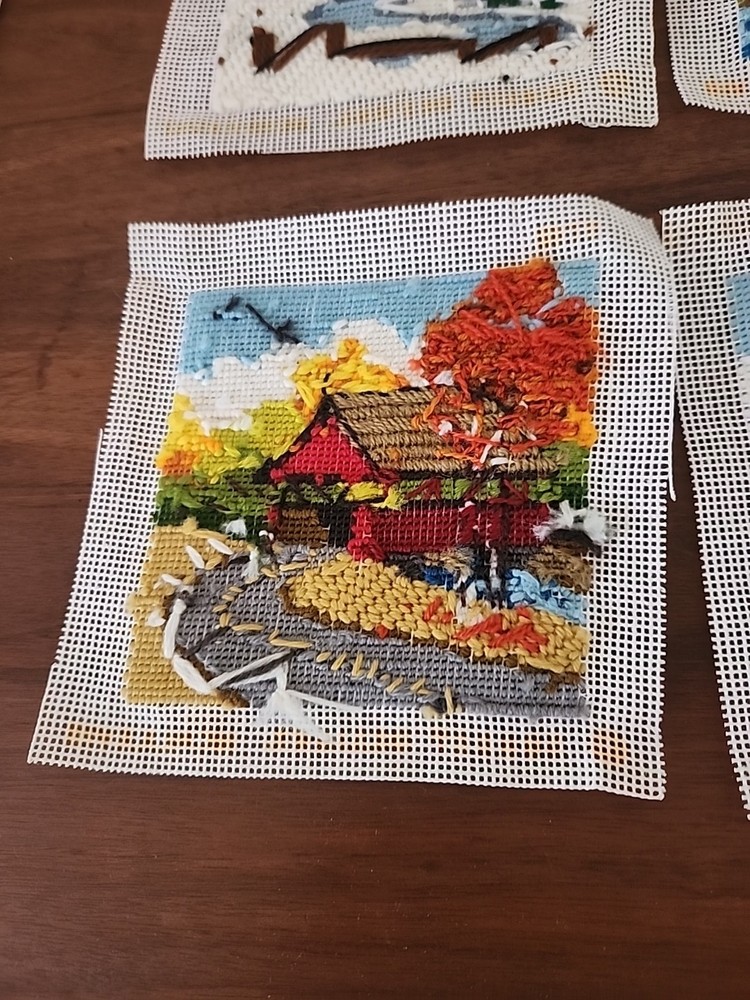Four Seasons Needlework Needlepoint Crewel Textured Barn Scenes Sunset Designs