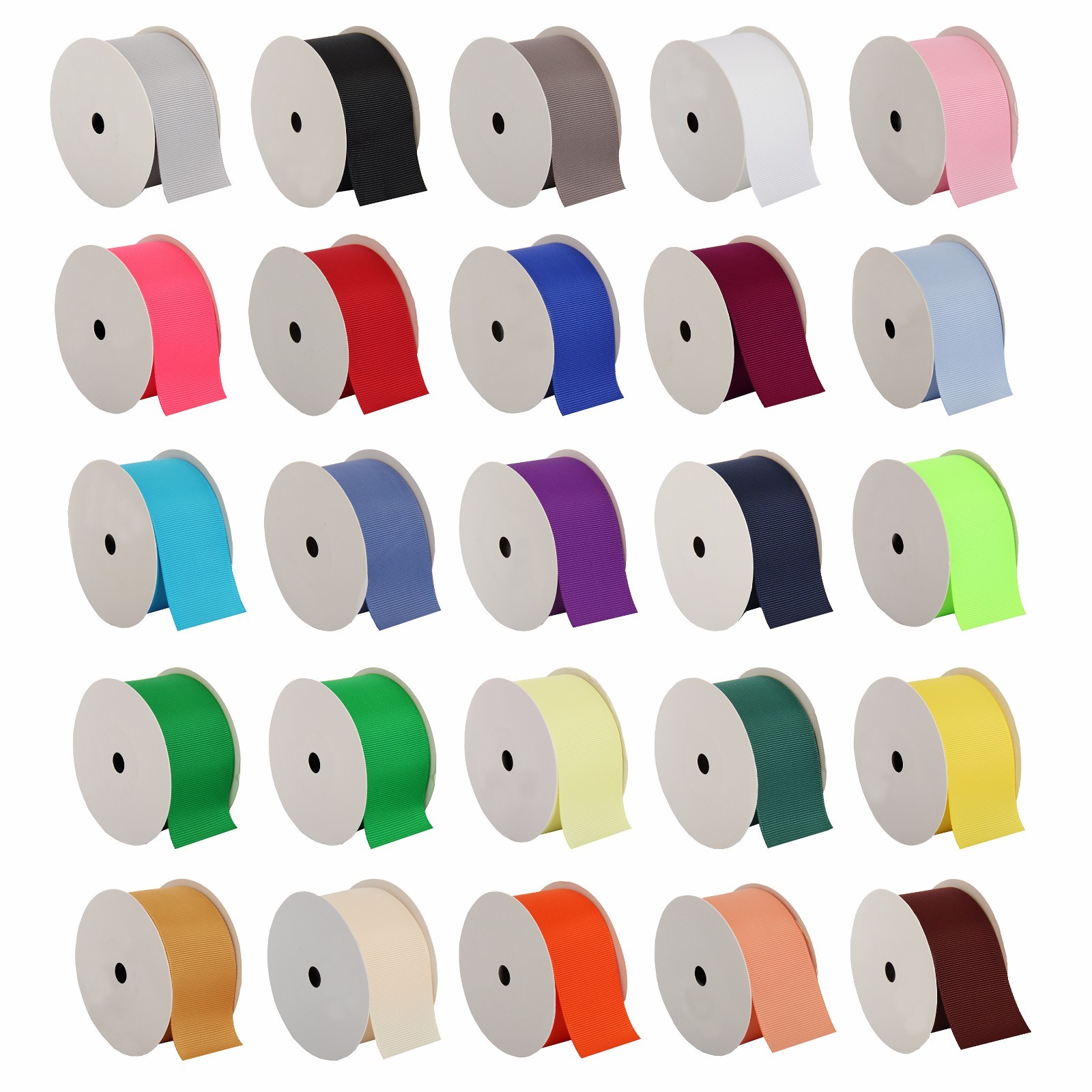 Grosgrain Ribbon 3/8",7/8",1 1/2",2 1/4" widths 10 yd rolls 25 colors