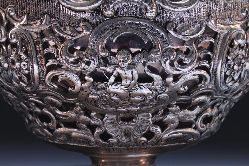 Eastern European silver Repousse Dish.