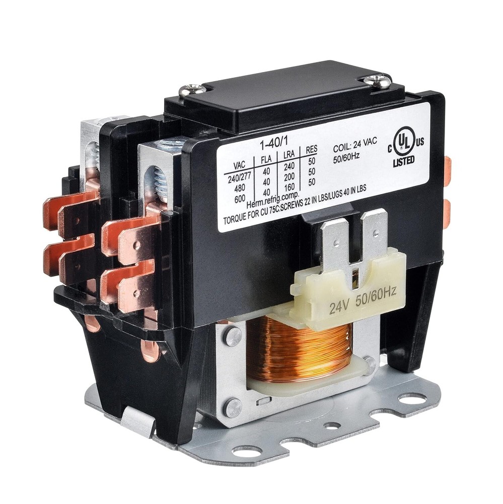Efficient 24 VAC 1 Pole AC Definite Purpose Contactor for Reliable Operation