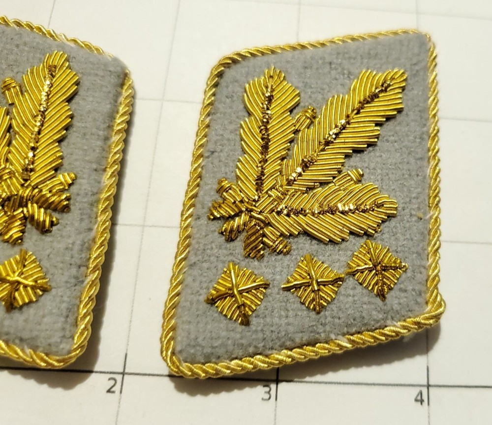 German WW2 Officer Collar Tabs PAIR Luftwaffe