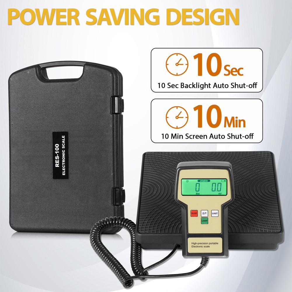 High Precision Electronic Digital Refrigerant Charging Weight Scale w/ Case HVAC