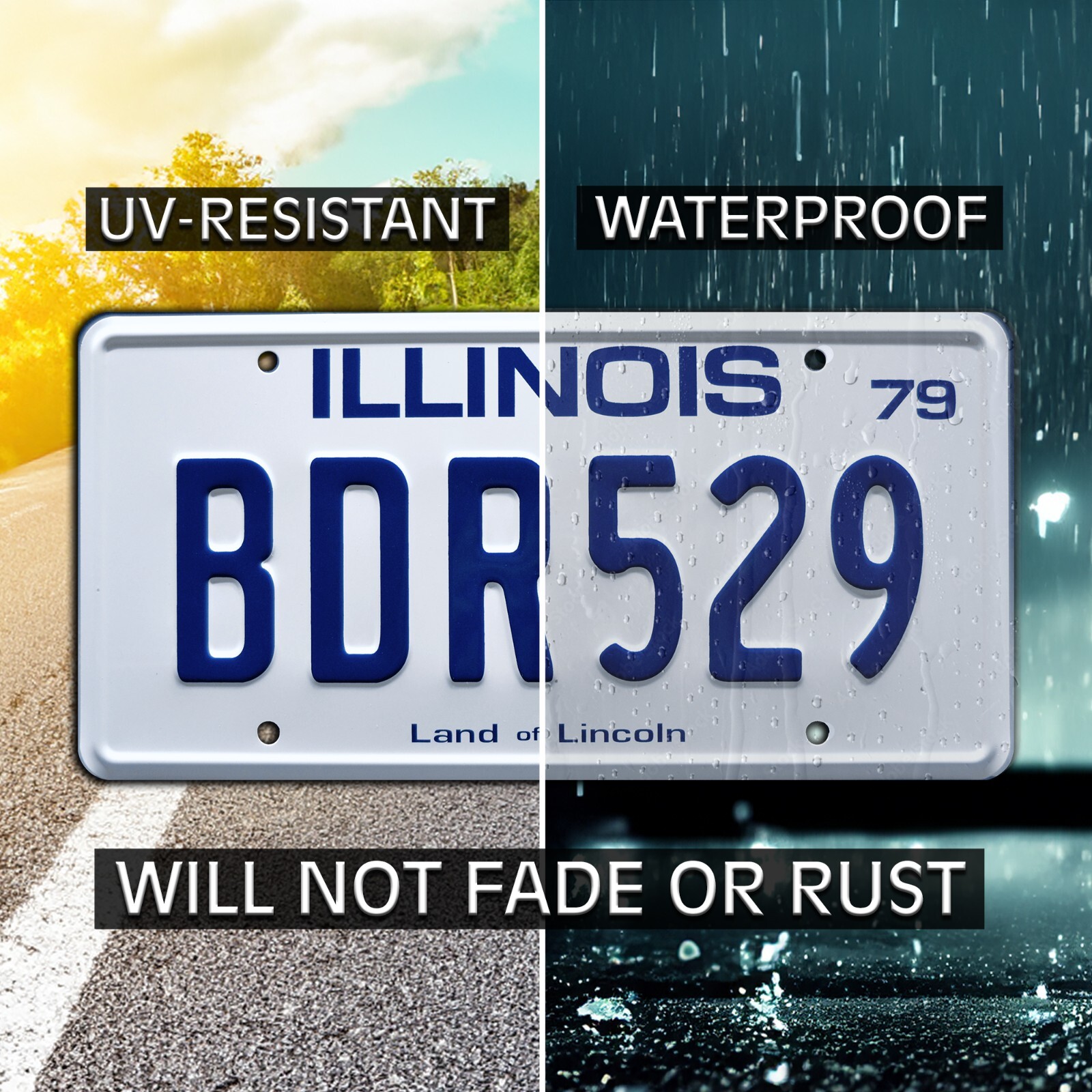 Blues Brothers | Bluesmobile | BDR529 | Metal Stamped Replica Prop License Plate