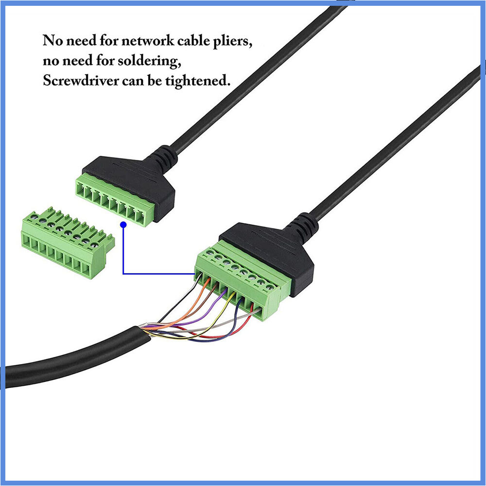 Network RJ45 revolution terminal 8-core extension cable adapter cable can fixed