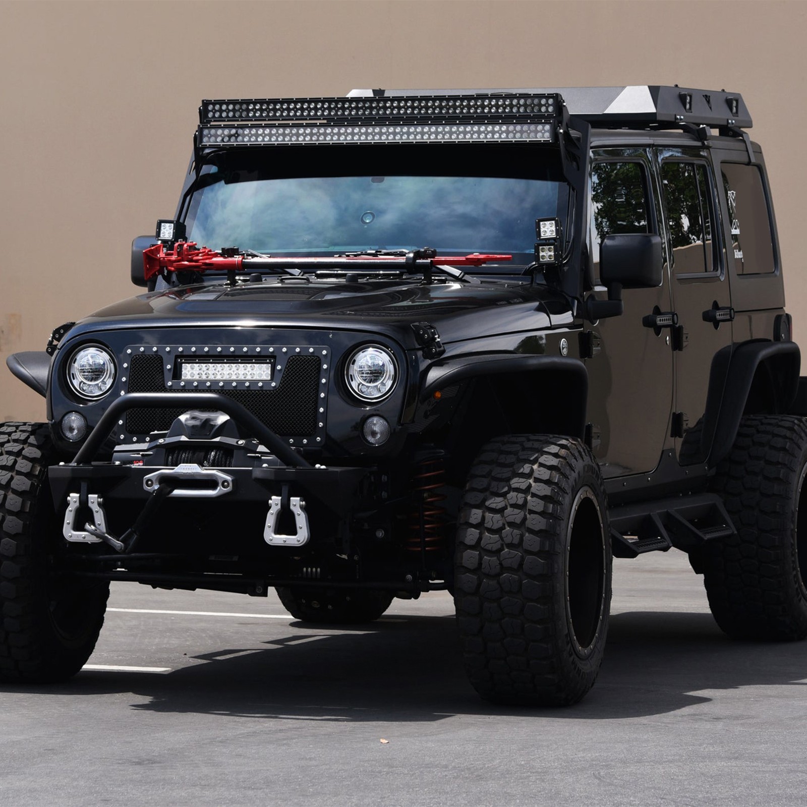 4PCS Metal Tubular Fender Flares For 2007-2018 Jeep Wrangler JK 2/4 Doors