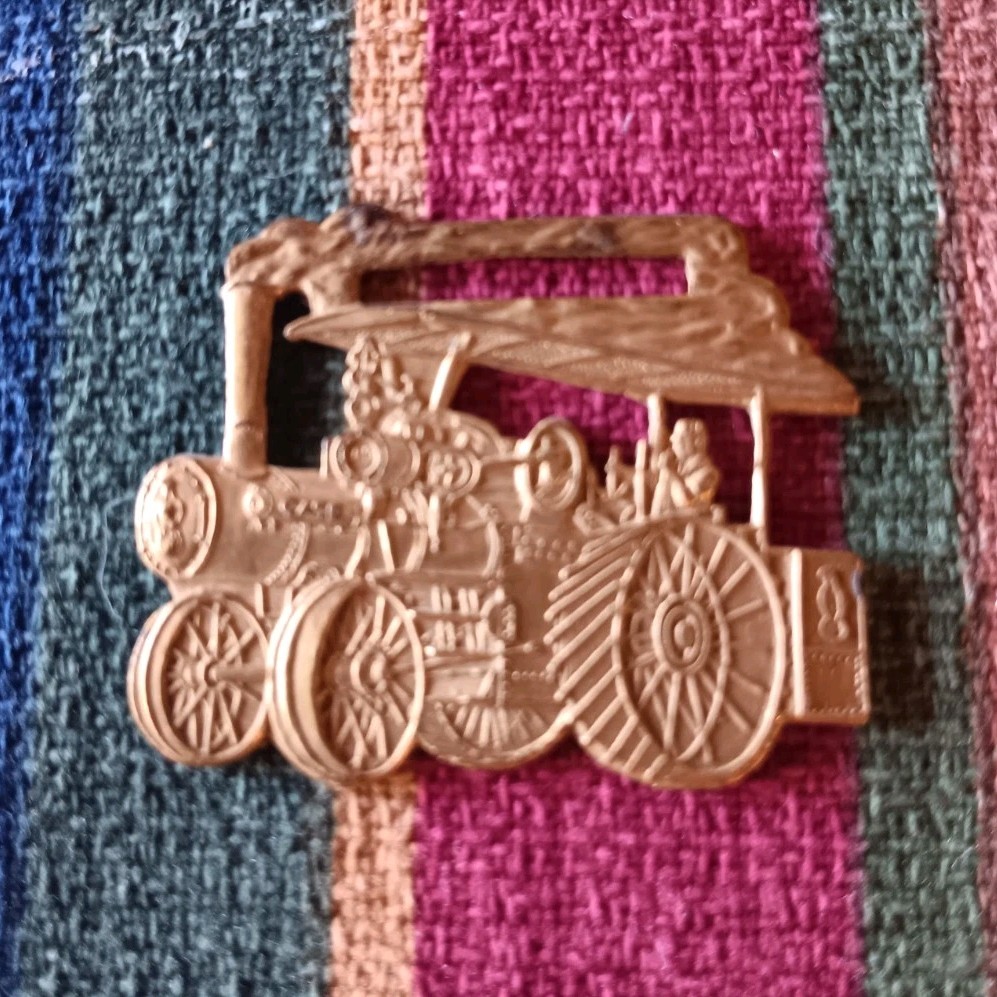 Case Steam  Engine Watch Fob Advertisement Promotion Antique