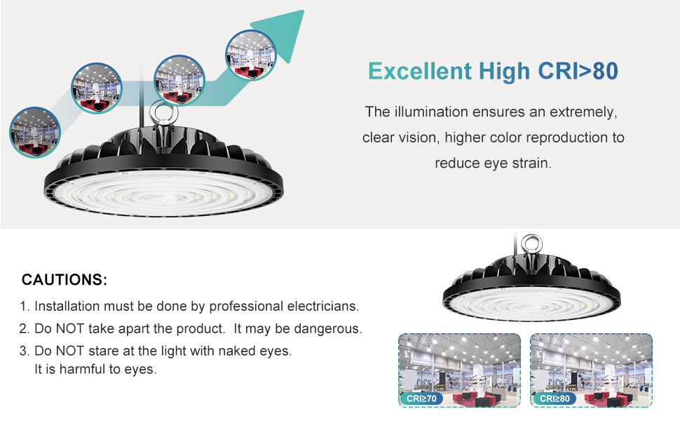 8 Pack 200W UFO Led High Bay Light Commercial Industrial Warehouse Shop Lights