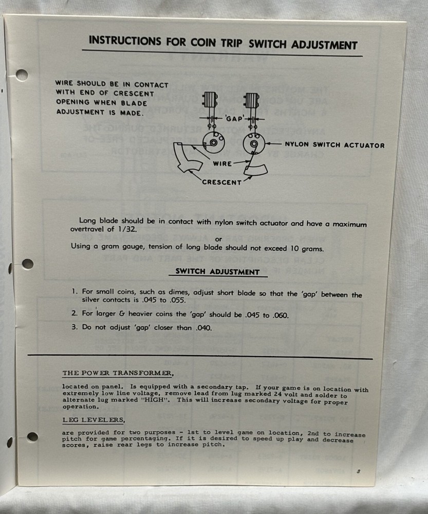 ORIGINAL-WILLIAMS-STARDUST-INSTRUCTION MANUAL