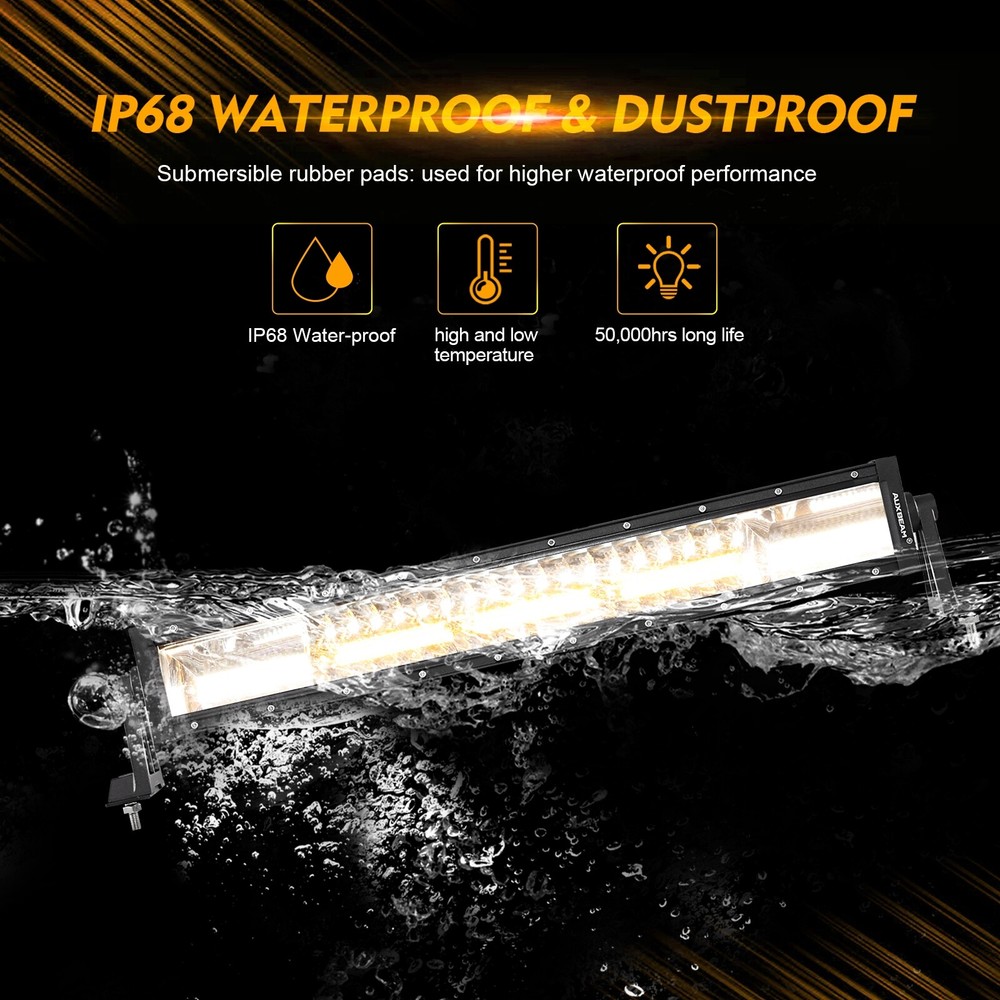 AUXBEAM 22"inch Led Work Light Bar Strobe with Memory Function Driving Lamp 20"