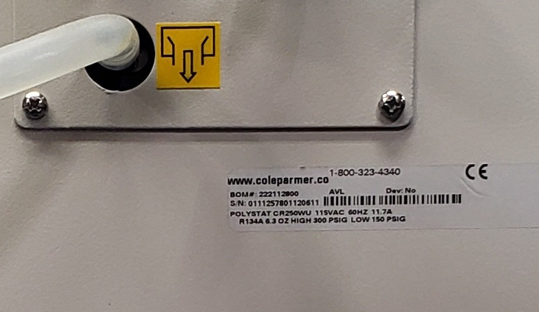 Cole-Parmer CR250WU Polystat Recirculating Chiller