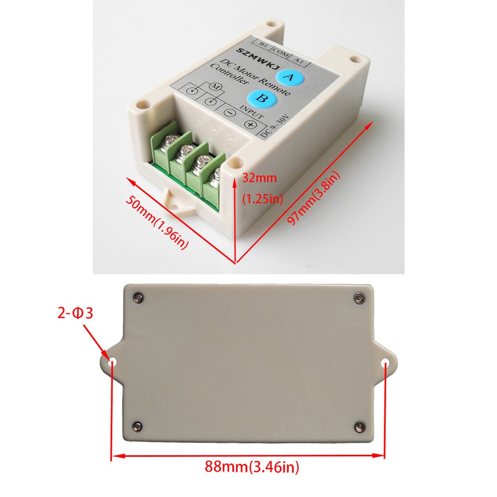 10A DC 9-30V Linear Actuator Remote Control DC Motor Switch Wireless Controller