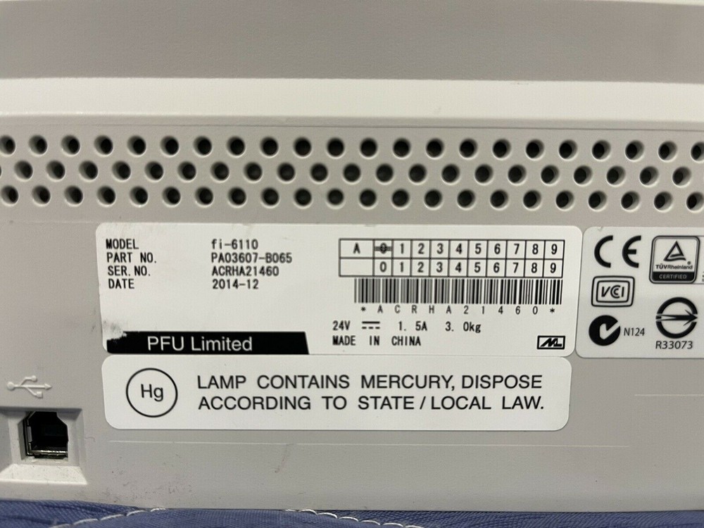 Fujitsu Fi-6110 Document Scanner PA03607-B065