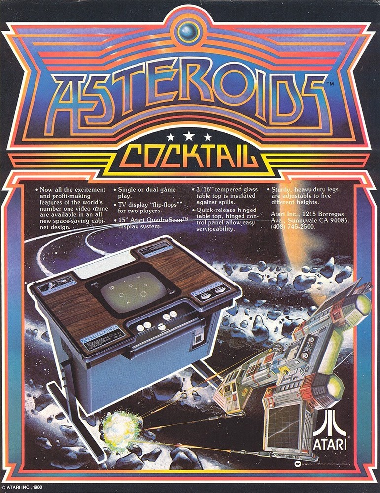Asteroids arcade game table. Working good.