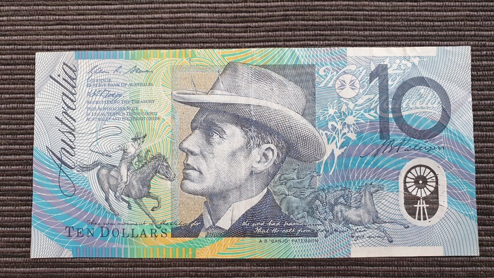 AUSTRALIA $10 2008 LAST PREFIX Polymer Banknote DF08 485167