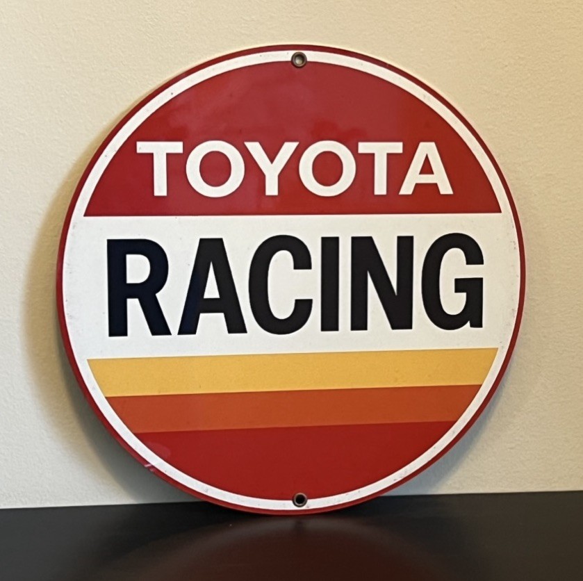 Retro Style Toyota Racing High Quality Garage Sign