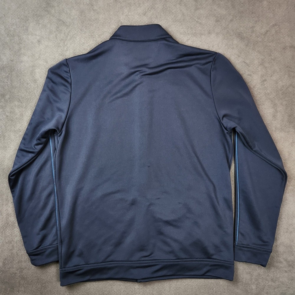 Adidas Golf Track Jacket Mens Medium Blue Full Zip Athletic Lightweight