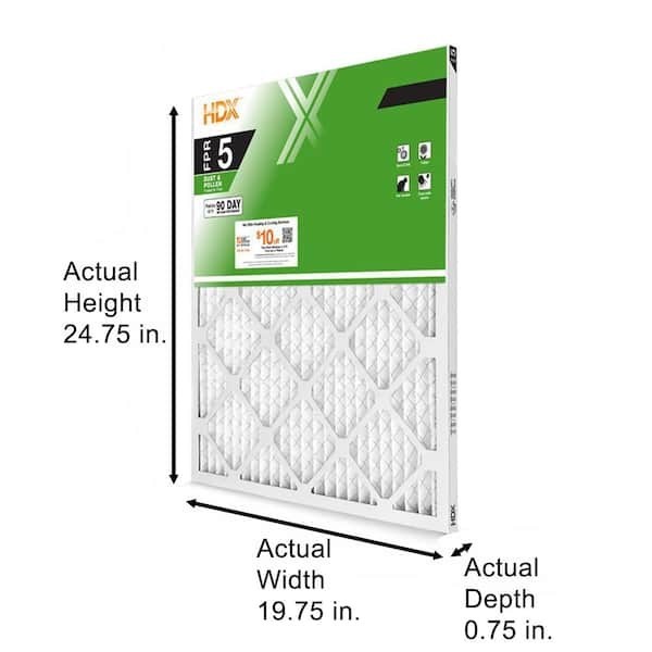 Pleated Air Filters MERV 8 HVAC Vent Furnace 20x25x1 Replacement Filter 3 Pack