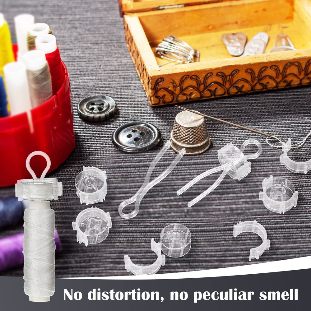 Jexine 180 Pack Bobbin Thread Holder Set Includes Sewing Bobbin, Clips, Threa...