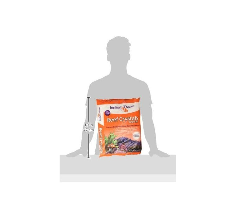 Instant Ocean Reef Crystals Salt for 50 Gallons, Enriched Formulation