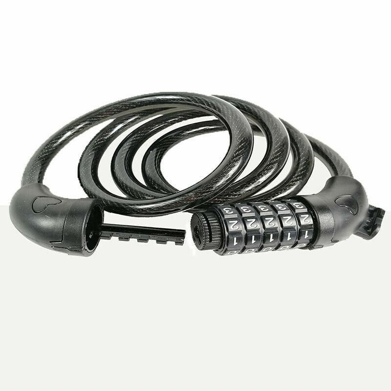 TechTongda 5 Digit Combination Password Bicycle Cable Chain Lock Keyless Safe