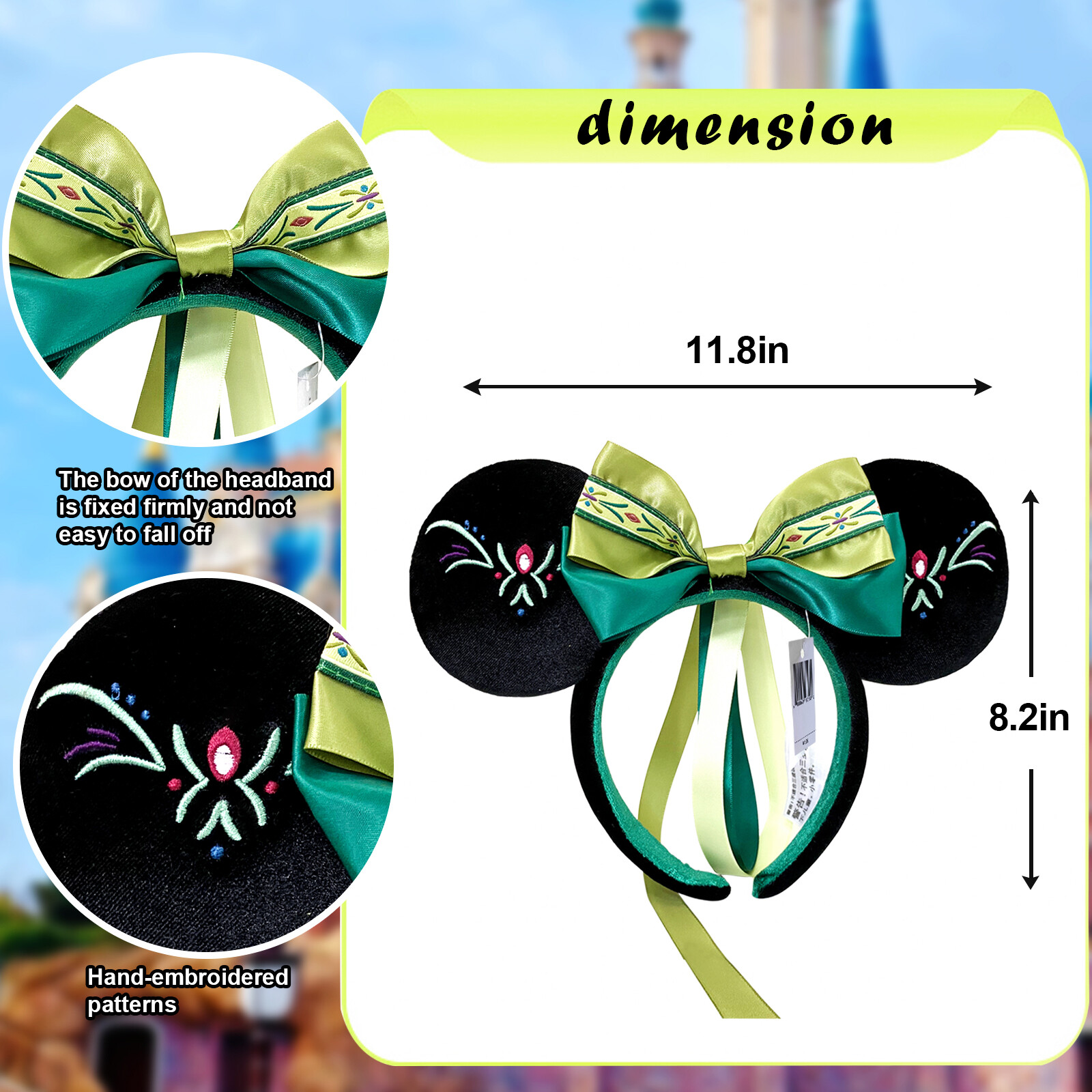 Disney- Resort Anna Princess Minnie Mouse Ears Frozen Fantasy Springs Headband