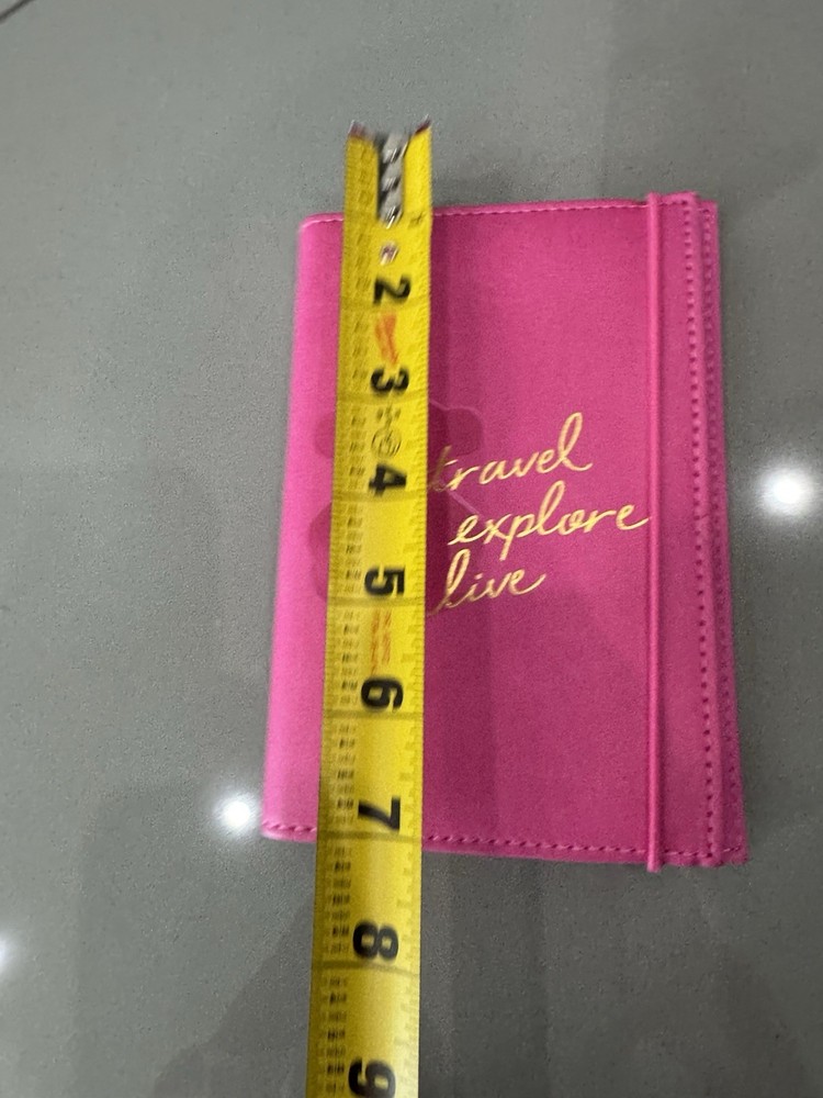 Tous Pink Travel Explore Live Passport Holder Document Notebook